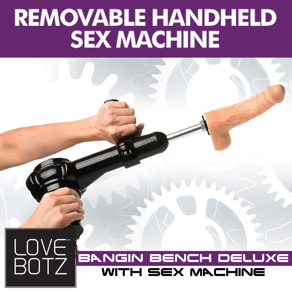 Love Botz Bangin Bench Deluxe With Sex Machine Black Sex Bench With Mains Powered Machine