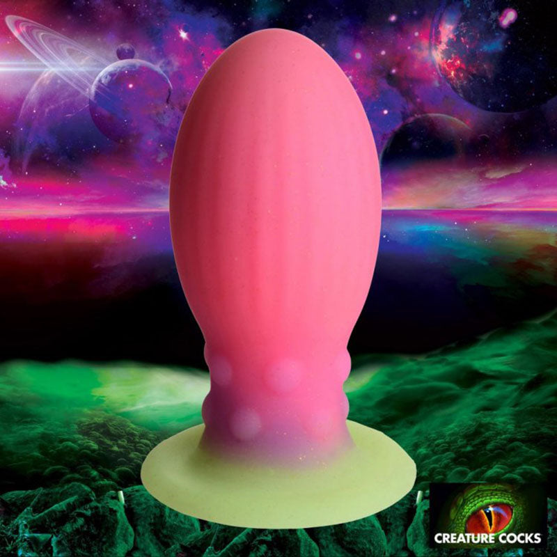 Creature Cocks Xeno Egg Glow In Dark Pink 13.3 Cm Large Fantasy Plug