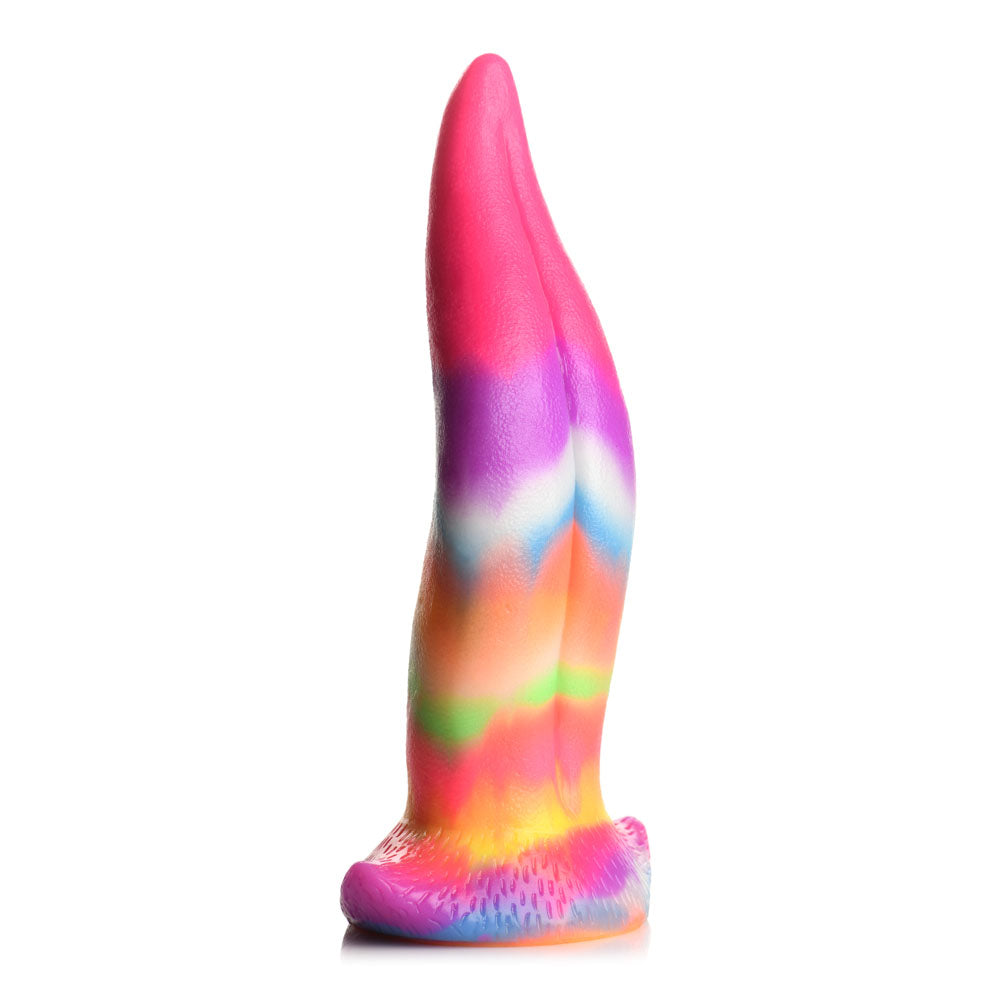 Creature Cocks Unicorn Kiss Silicone Dildo Coloured 21.4 Cm Fantasy Unicorn Tongue Dildo