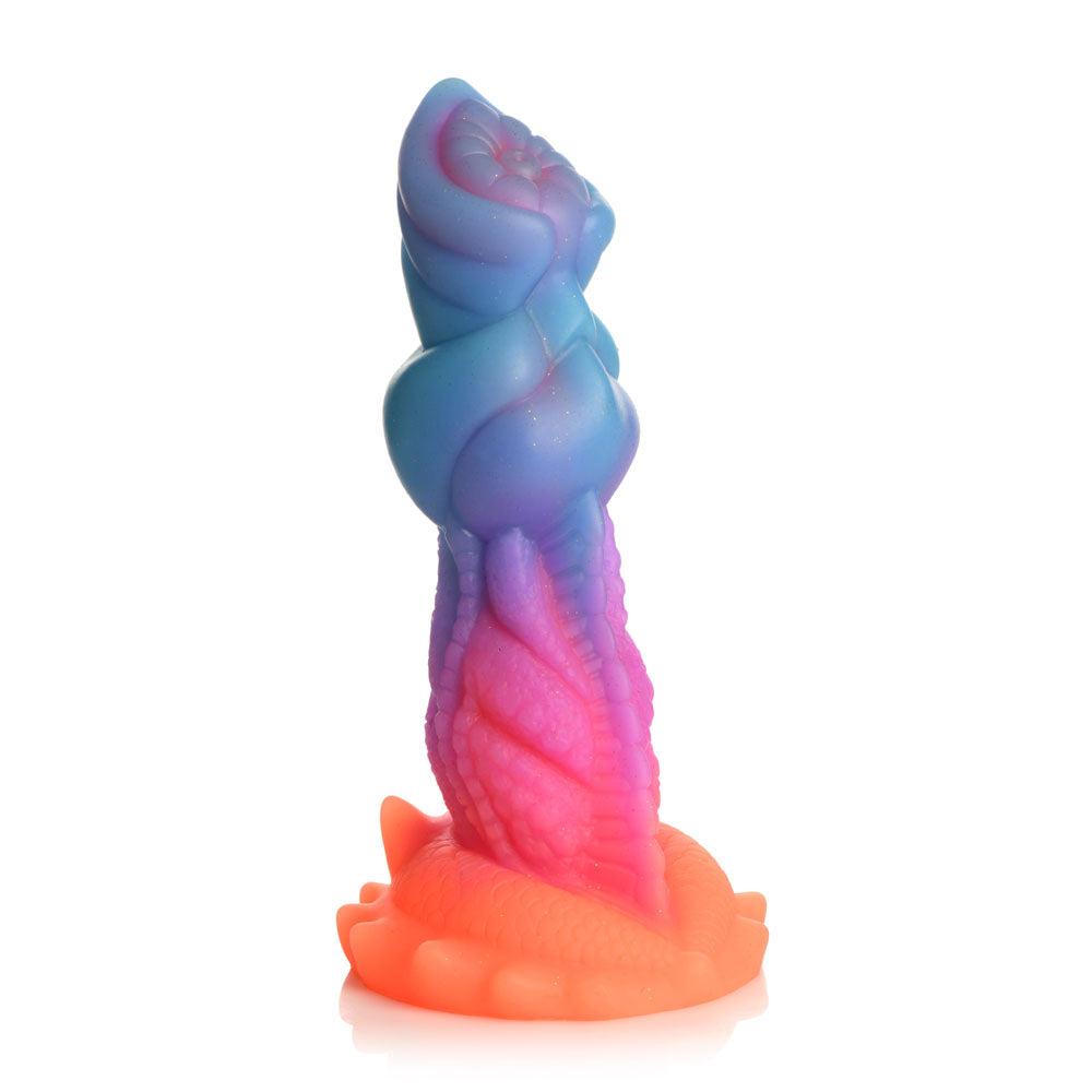 Creature Cocks Aqua Cock Glow In Dark Multi Coloured 19.3 Cm Fantasy Dildo