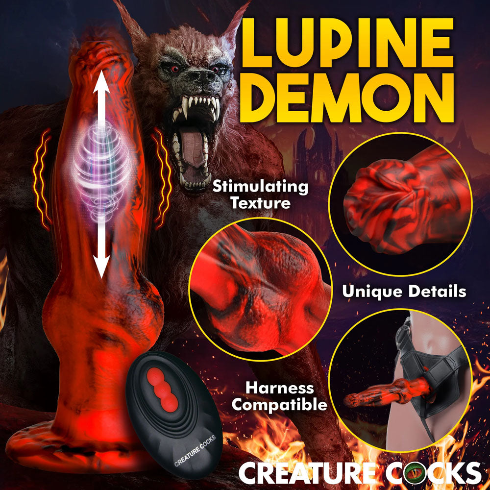 Creature Cocks Hell Wolf Red 22 Cm Usb Rechargeable Thrusting Fantasy Dildo