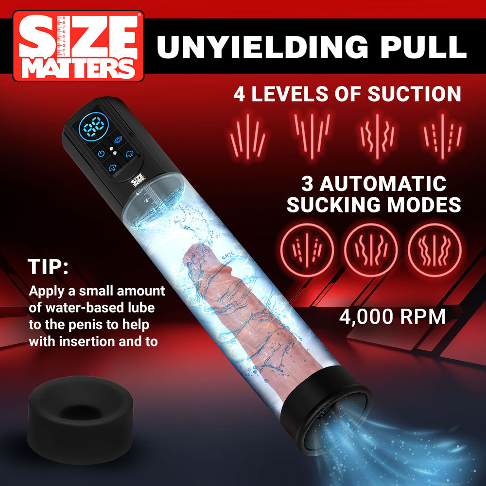 Size Matters Sucking Penis Pump Clear Usb Rechargeable Penis Pump