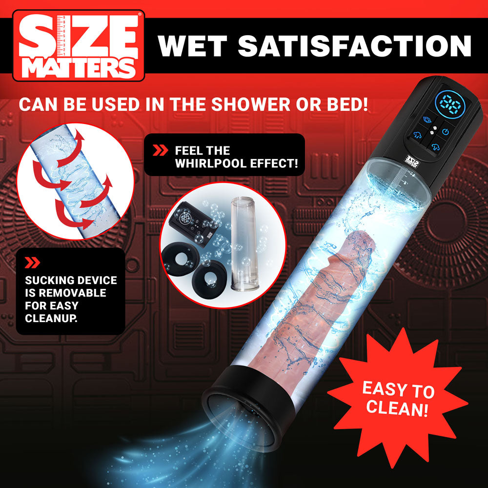 Size Matters Sucking Penis Pump Clear Usb Rechargeable Penis Pump