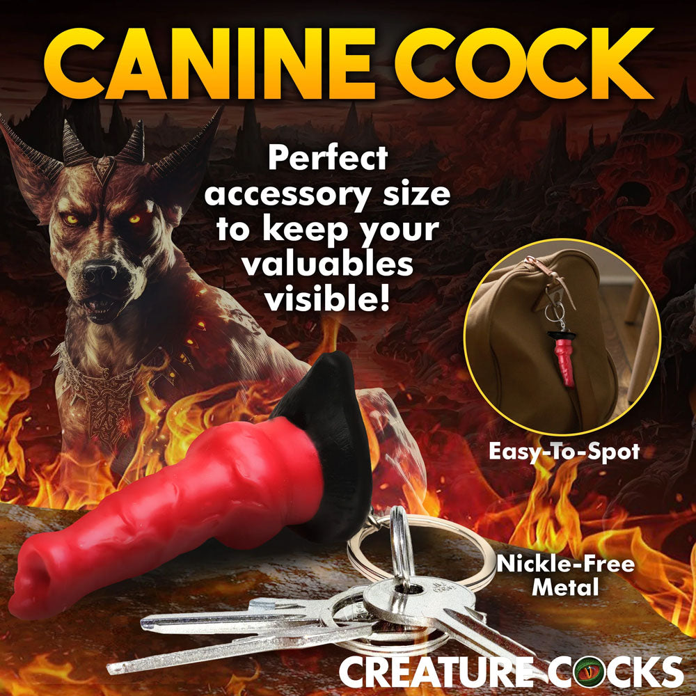 Creature Cocks Hell Hound Keychain Novelty Fantasy Dildo Keyring
