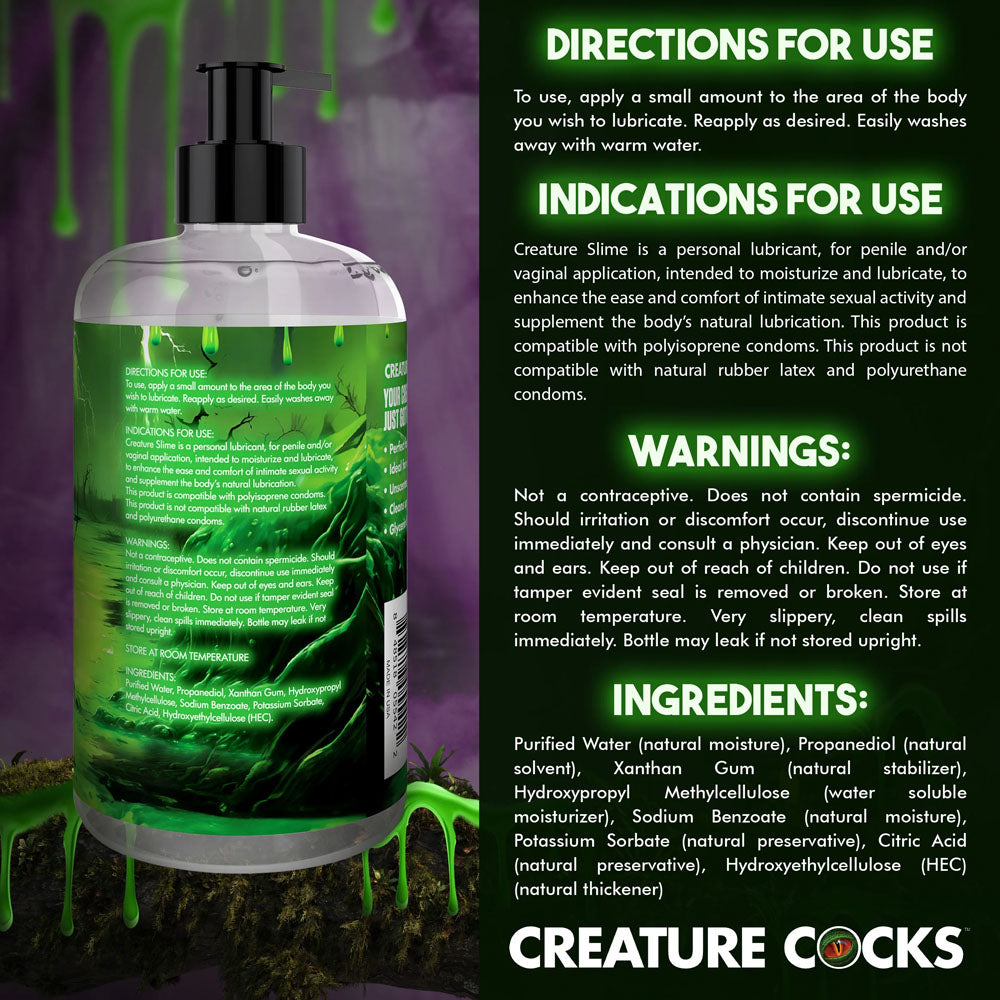 Creature Cocks Water Based Lubricant 473 Ml Water Based Lubricant 473 Ml Pump Bottle