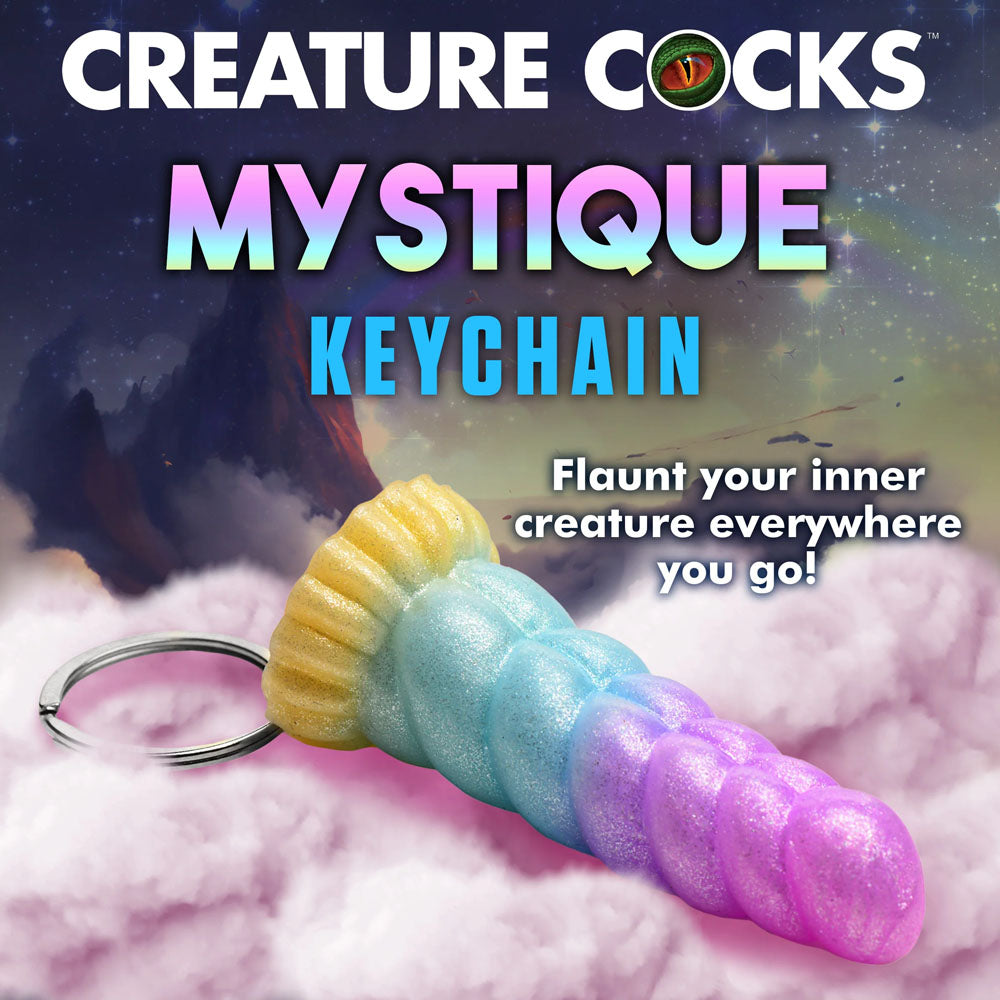 Creature Cocks Mystique Unicorn Keychain Novelty Fantasy Dildo Keyring