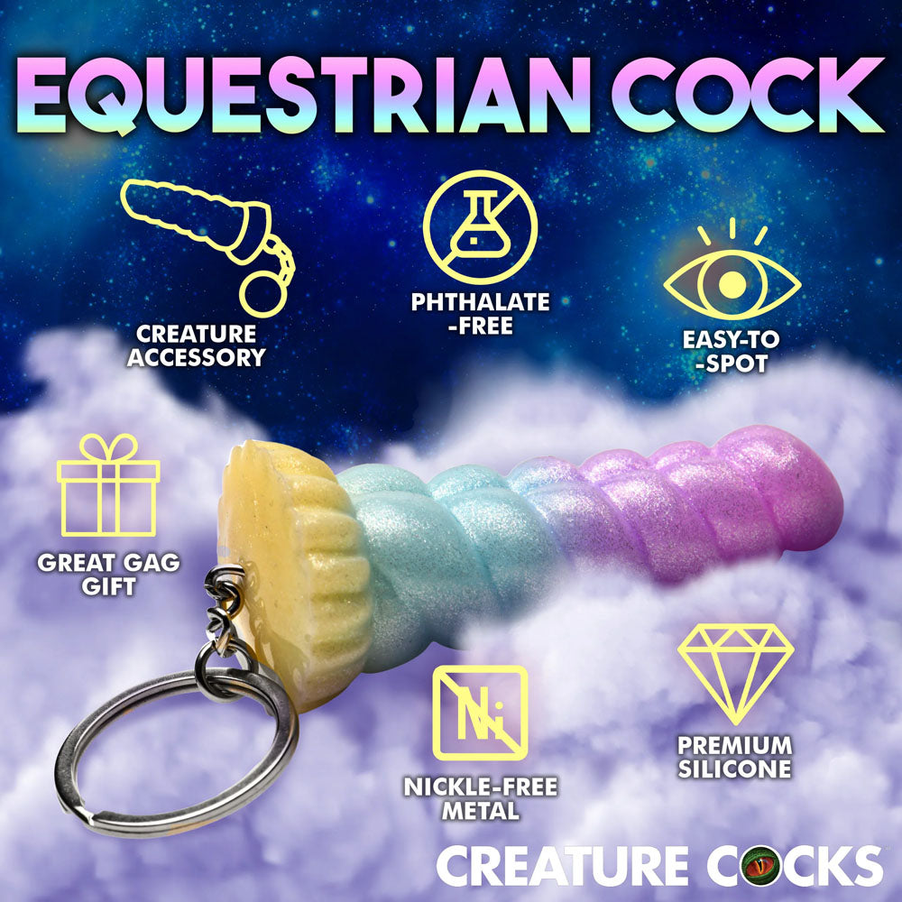 Creature Cocks Mystique Unicorn Keychain Novelty Fantasy Dildo Keyring