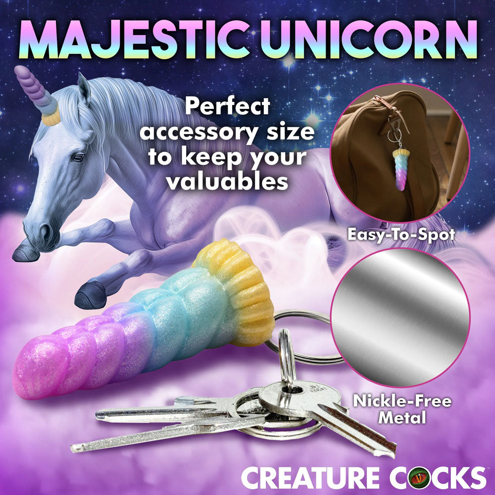 Creature Cocks Mystique Unicorn Keychain Novelty Fantasy Dildo Keyring