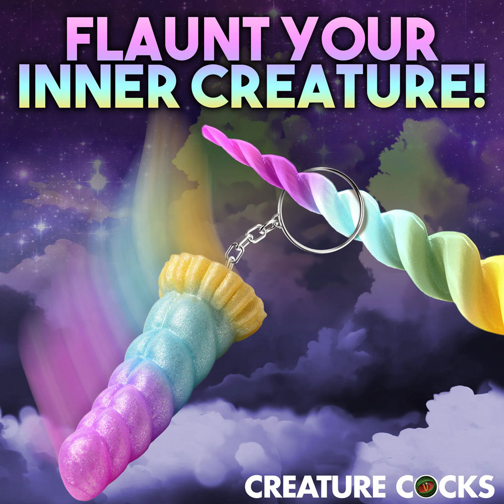 Creature Cocks Mystique Unicorn Keychain Novelty Fantasy Dildo Keyring