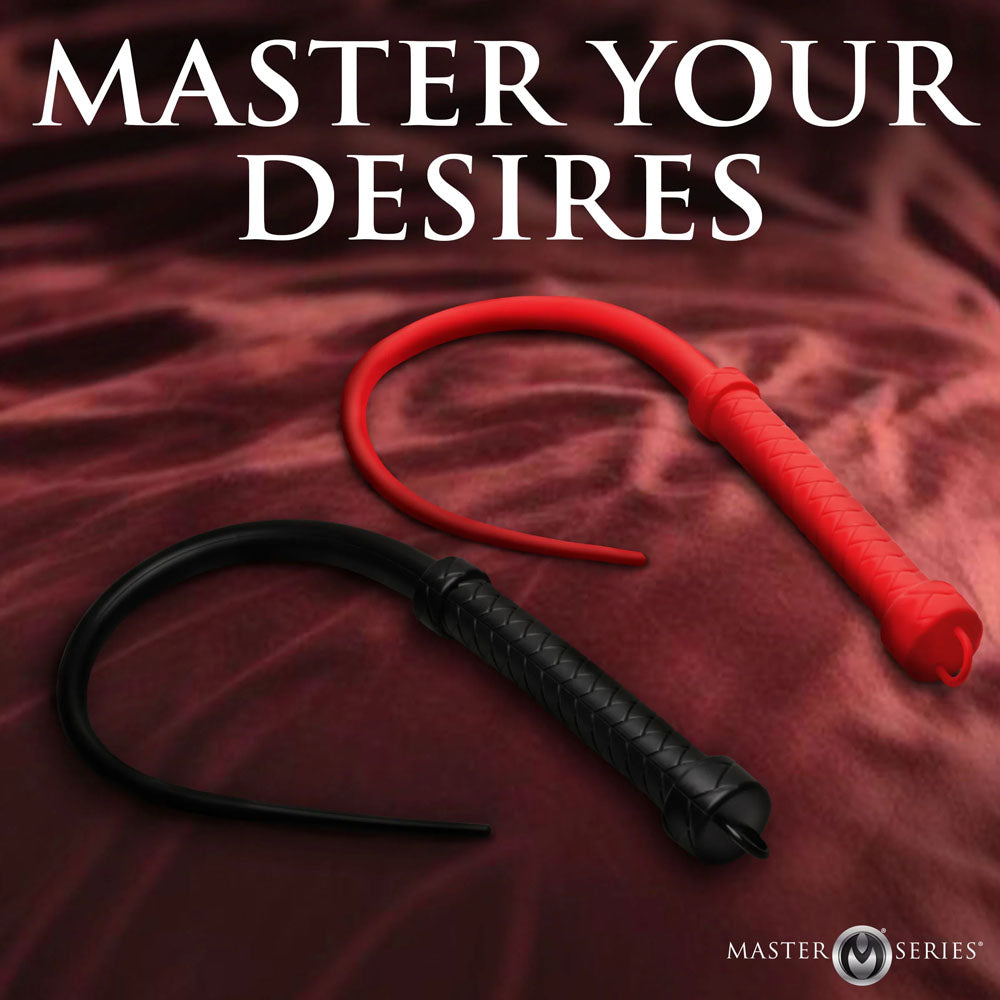 Master Series Viper Tail Red Red Silicone Whip