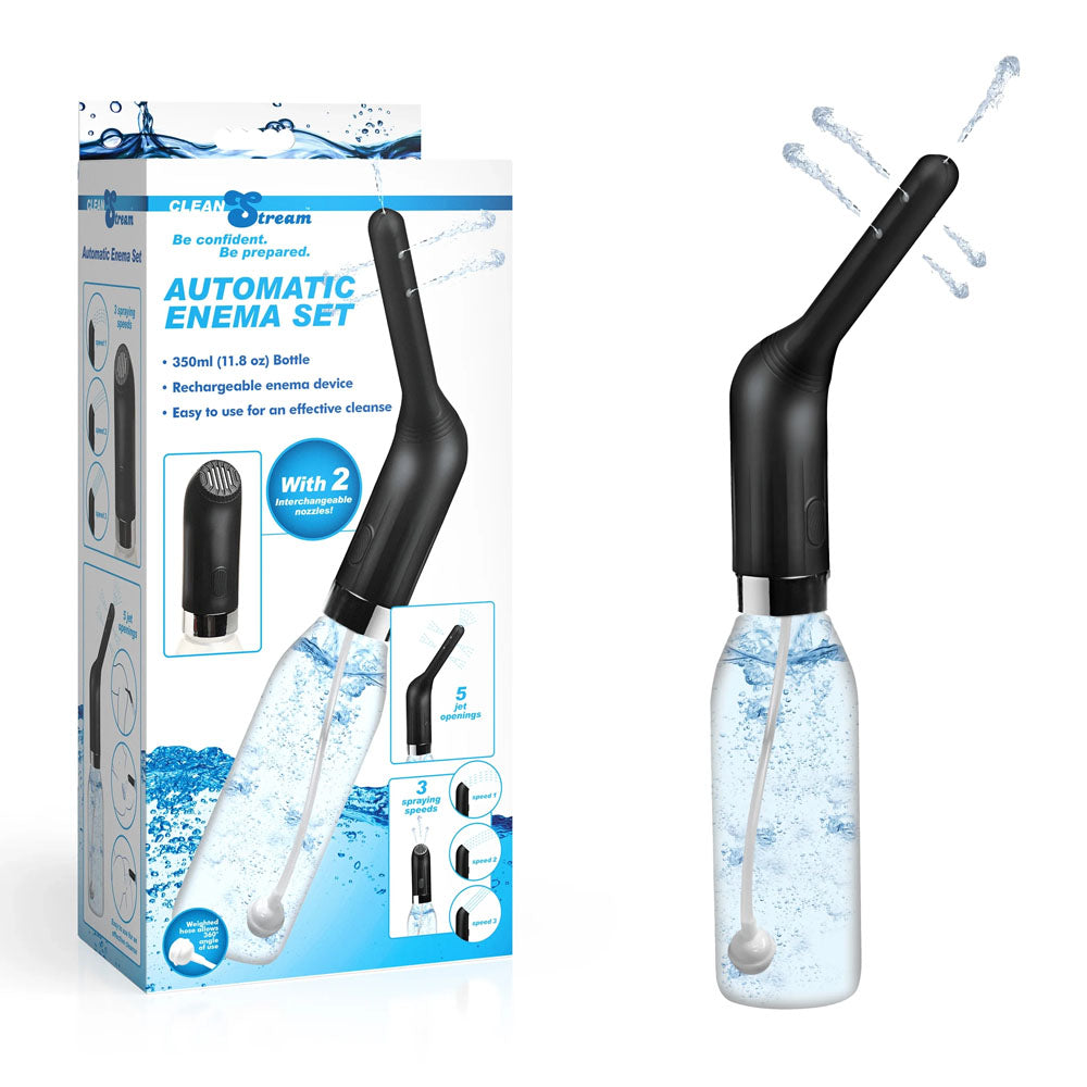 Clean Stream Automatic Enema Set Usb Rechargeable Douche 350 Ml Capacity