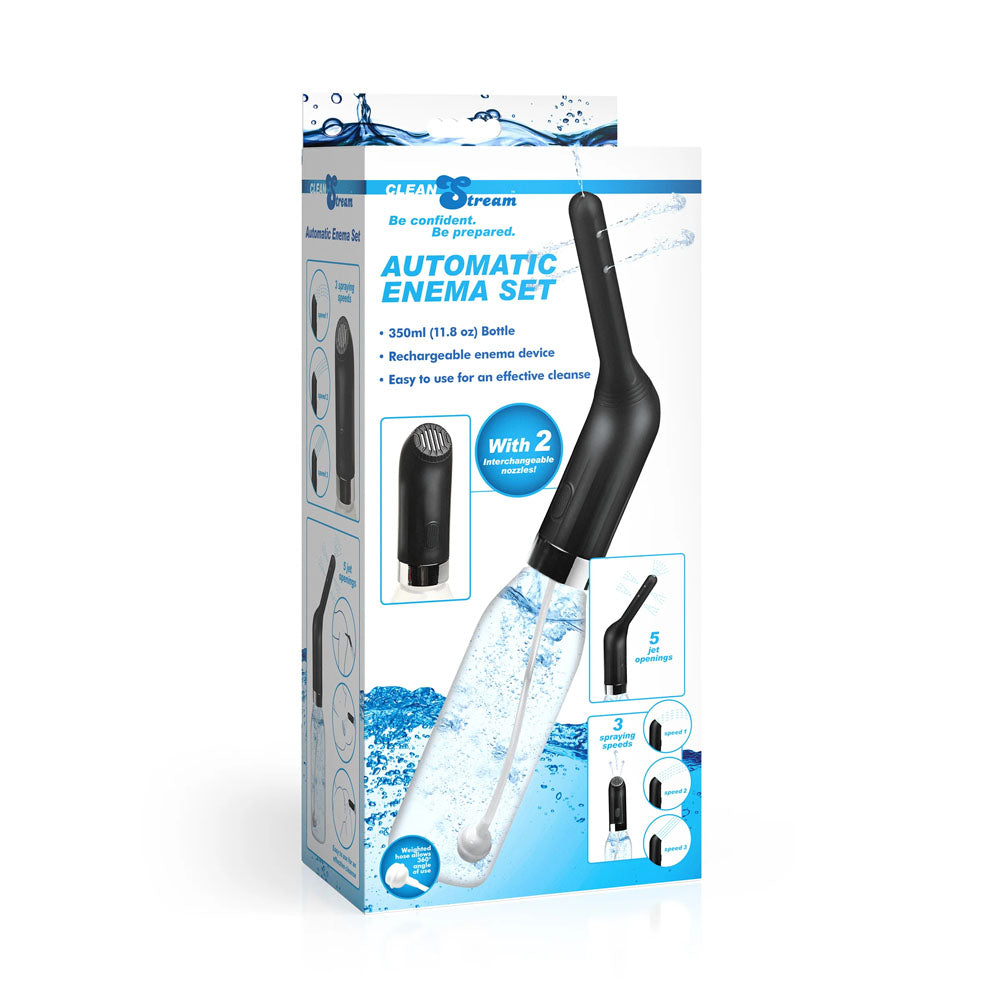 Clean Stream Automatic Enema Set Usb Rechargeable Douche 350 Ml Capacity