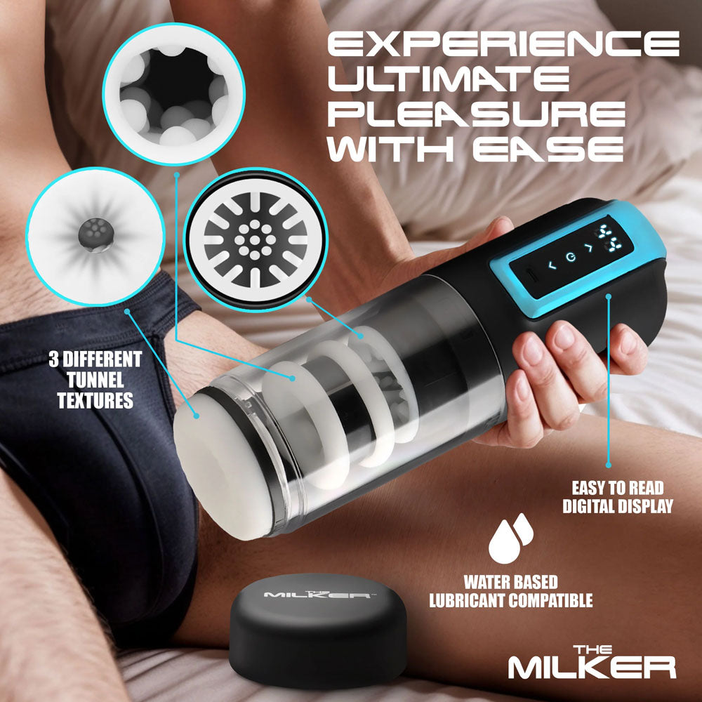 Love Botz The Milker Roto Stroke Usb Rechargeable Thrusting & Rotating Male Masturbator