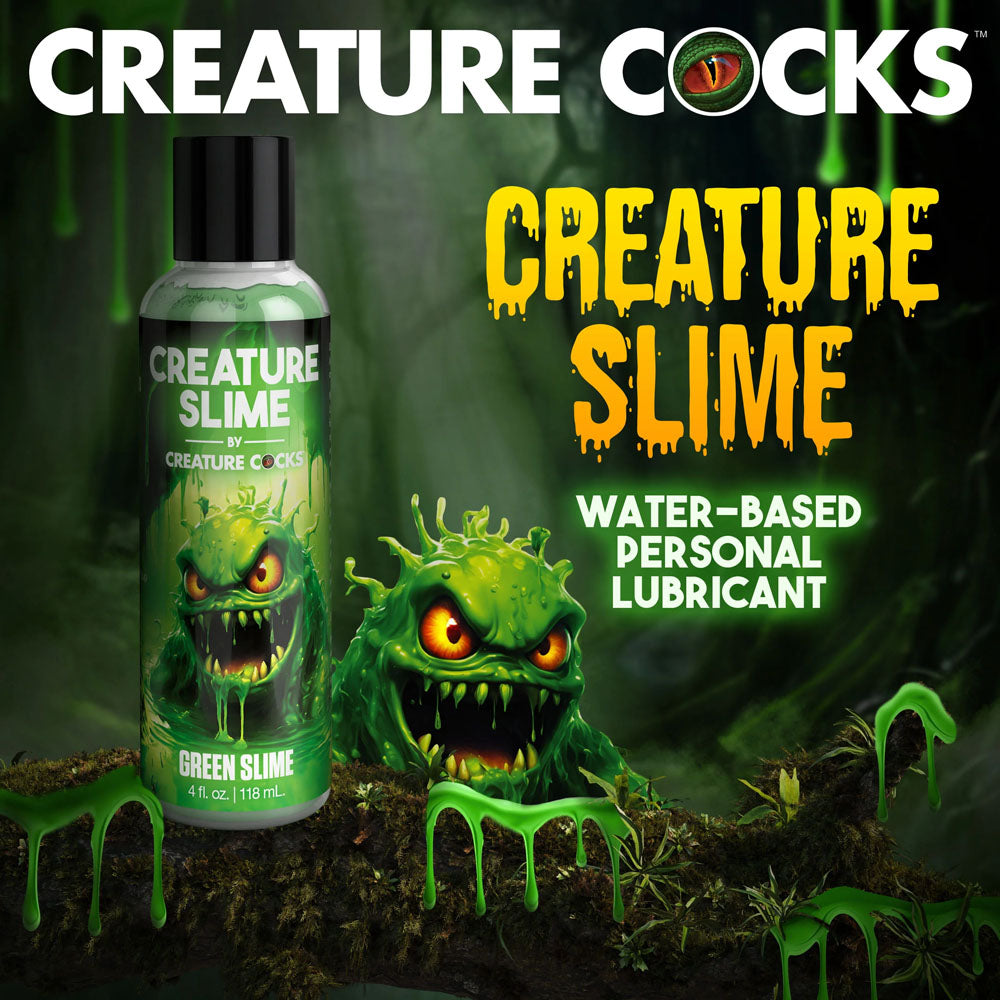 Creature Slime By Creature Cocks Green Slime Green Water Based Lubricant 118 Ml Bottle