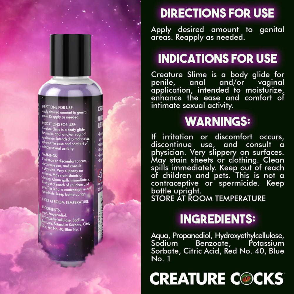 Creature Slime By Creature Cocks Purple Slime Purple Water Based Lubricant 118 Ml Bottle