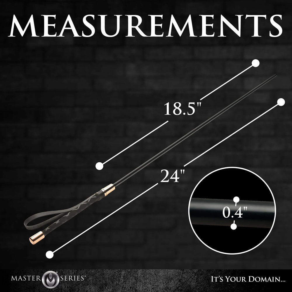 Master Series Sinful Impact Cane Black Plastic Cane Whip