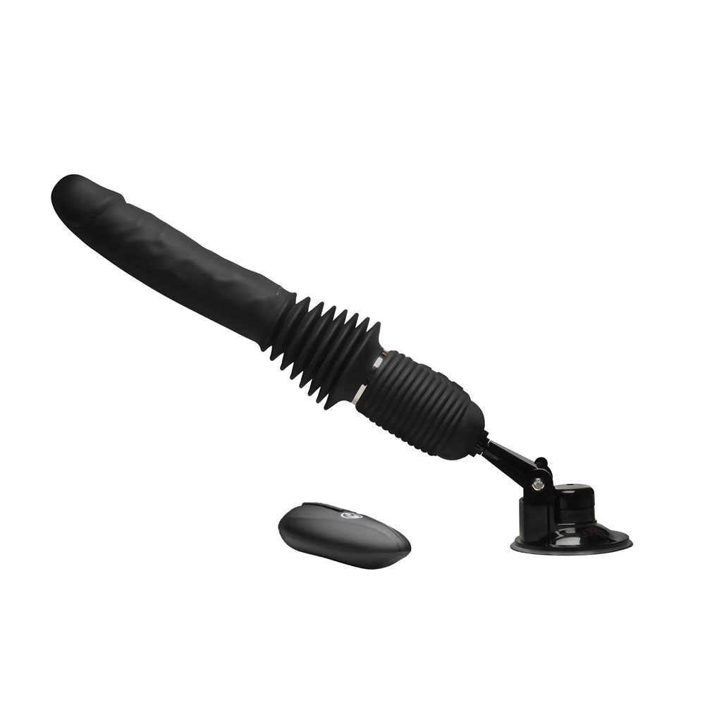 Master Series Ultimate Power Pounder Black 30 Cm Usb Rechargeable Thrusting Vibrator