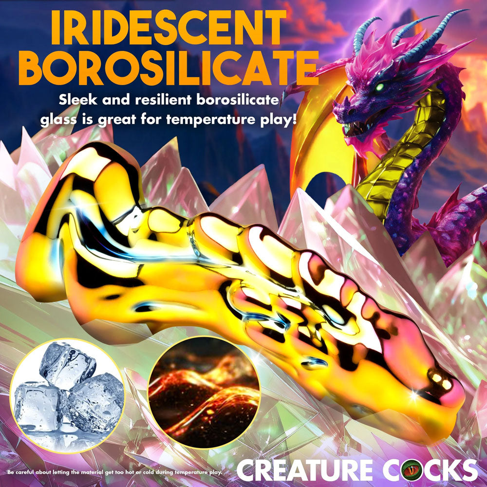 Creature Cocks Dragon Glass Coloured 15.7 Cm Glass Fantasy Dildo
