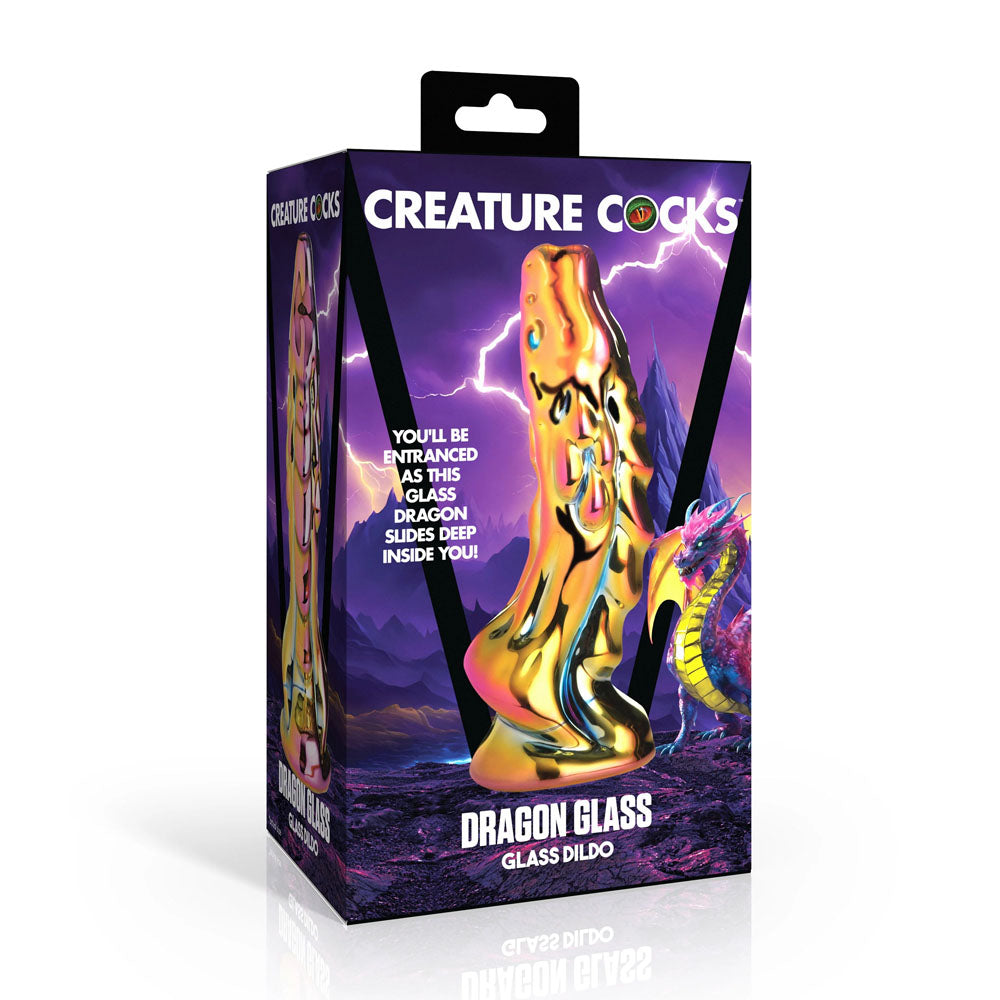 Creature Cocks Dragon Glass Coloured 15.7 Cm Glass Fantasy Dildo