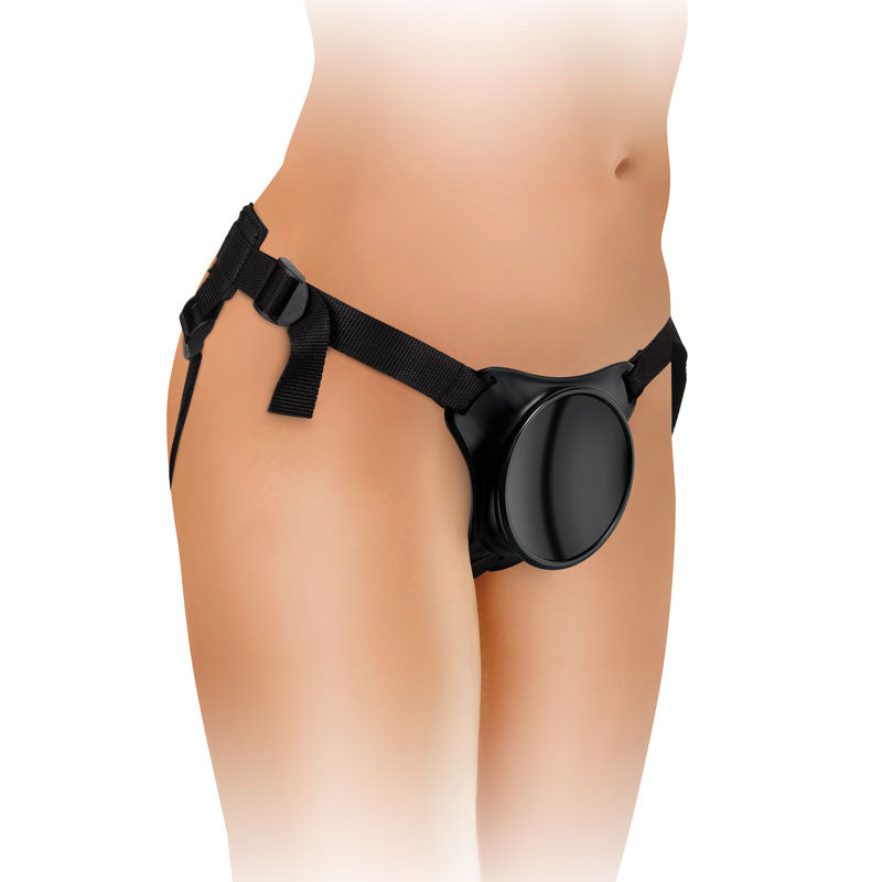 King Cock Elite Beginner's Body Dock Strap On Harness Black Adjustable Strap On Harness (No Probe Included)