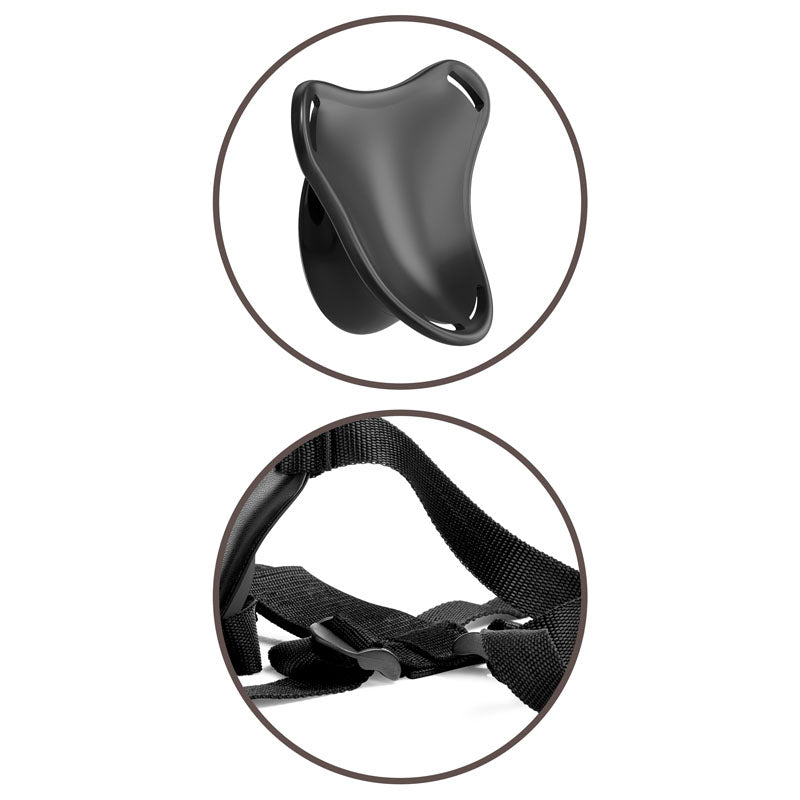 King Cock Elite Beginner's Body Dock Strap On Harness Black Adjustable Strap On Harness (No Probe Included)