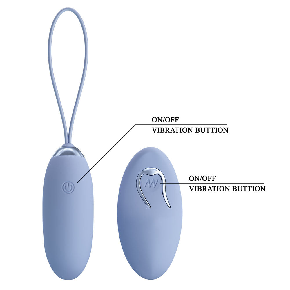 Party Up Ivan Remote Egg Purple Purple Usb Rechargeable Vibrating Egg With Wireless Remote