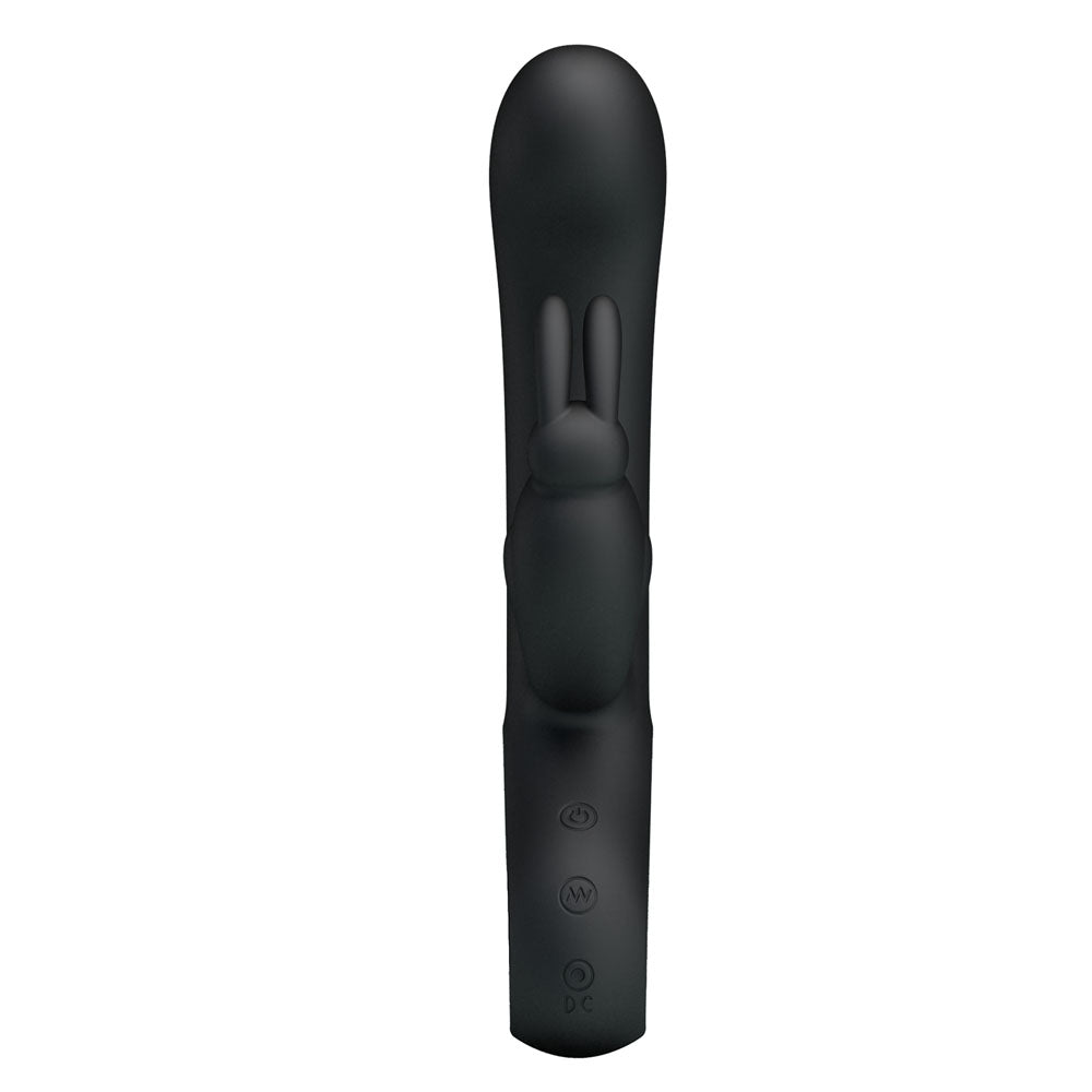 Party Up Colin Rabbit Vibe Black Black 21 Cm Usb Rechargeable Rabbit Vibrator