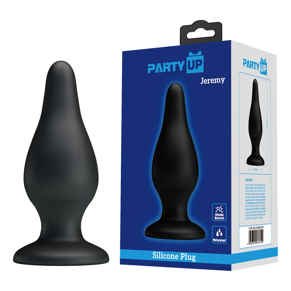 Party Up Jeremy Butt Plug Black 15.4 Cm Butt Plug