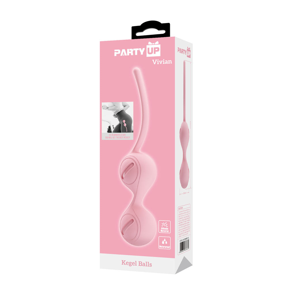 Party Up Vivian Kegel Balls Pink Pink Kegel Balls