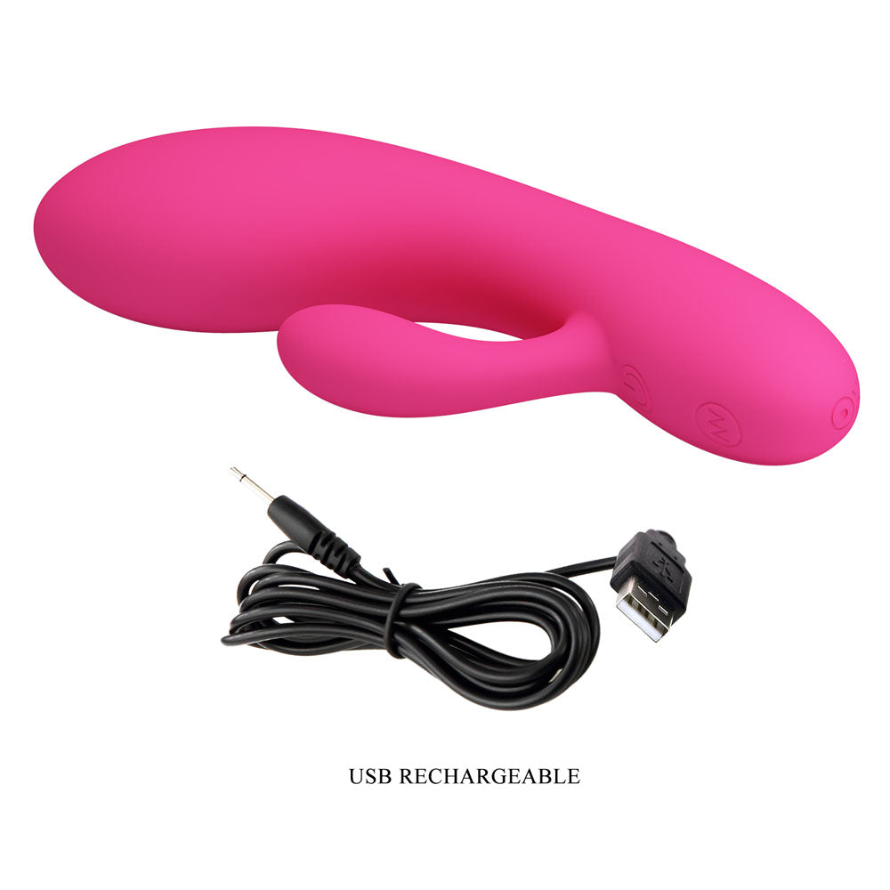 Party Up Clare Flexible Vibe Pink Pink 16.9 Cm Usb Rechargeable Rabbit Vibrator