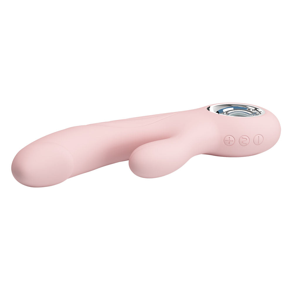 Party Up Dave Rabbit Vibe Pink Pink 19 Cm Usb Rechargeable Rabbit Vibrator