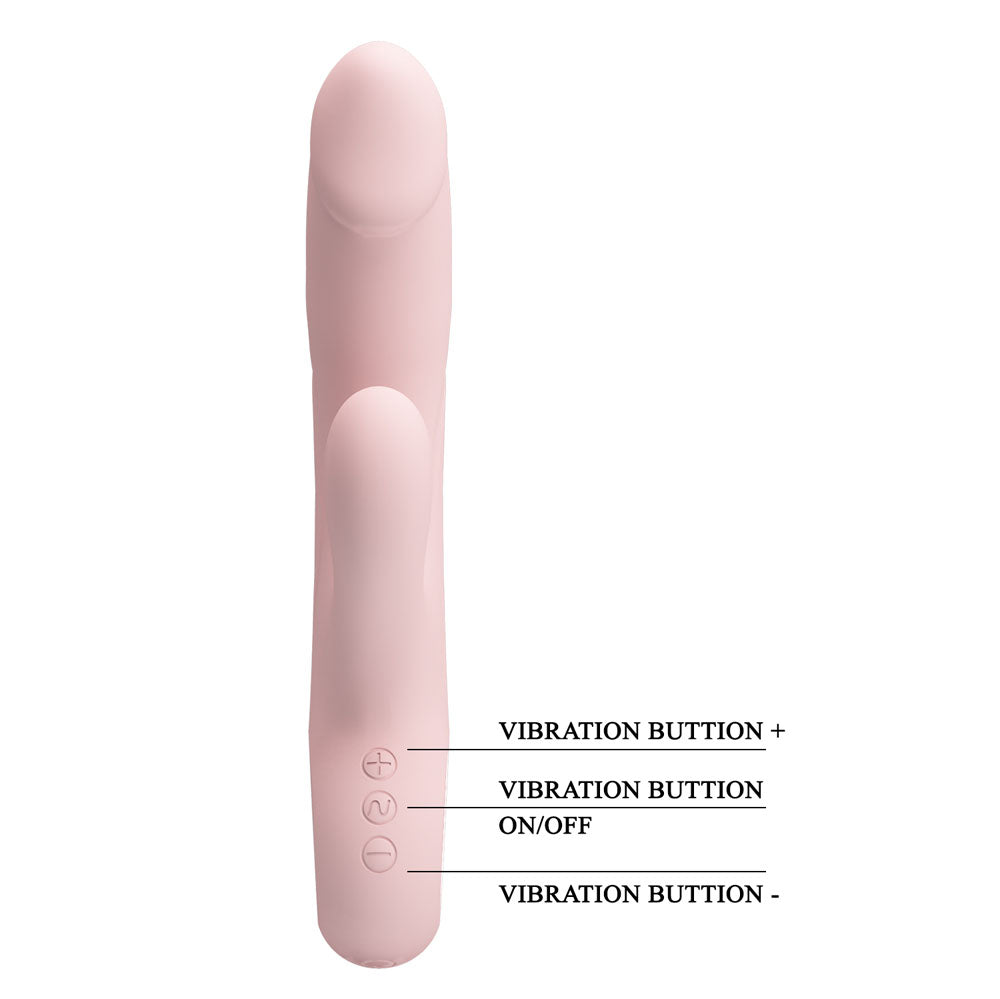 Party Up Dave Rabbit Vibe Pink Pink 19 Cm Usb Rechargeable Rabbit Vibrator