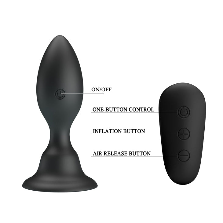 Mr Play Vibrating Anal Plug Black 10.8 Cm Usb Rechargeable Vibrating Butt Plug With Remote