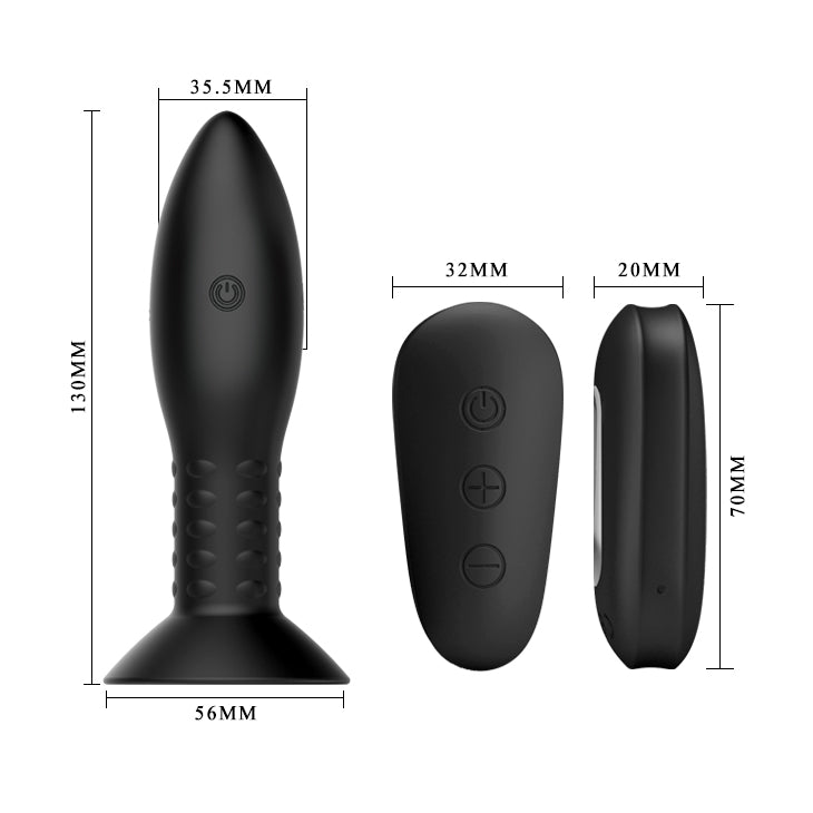 Mr Play Rotation Beads Anal Plug Black Usb Rechargeable Beaded Butt Plug With Wireless Remote