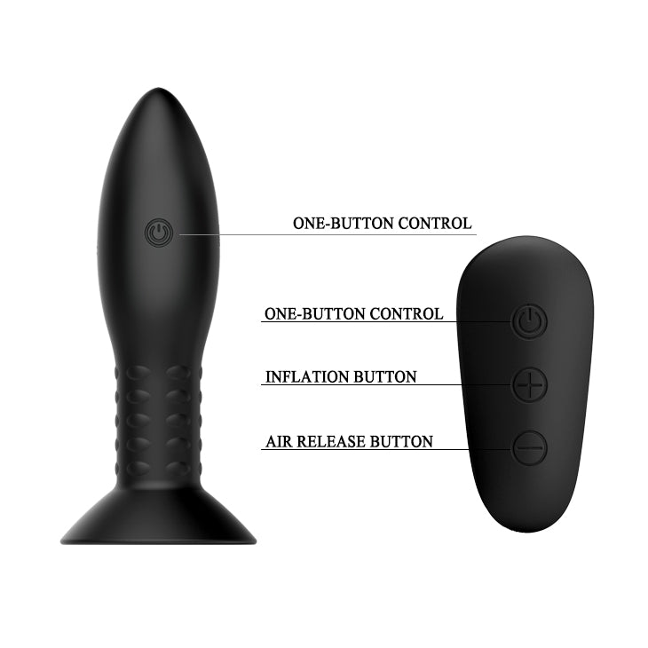 Mr Play Rotation Beads Anal Plug Black Usb Rechargeable Beaded Butt Plug With Wireless Remote