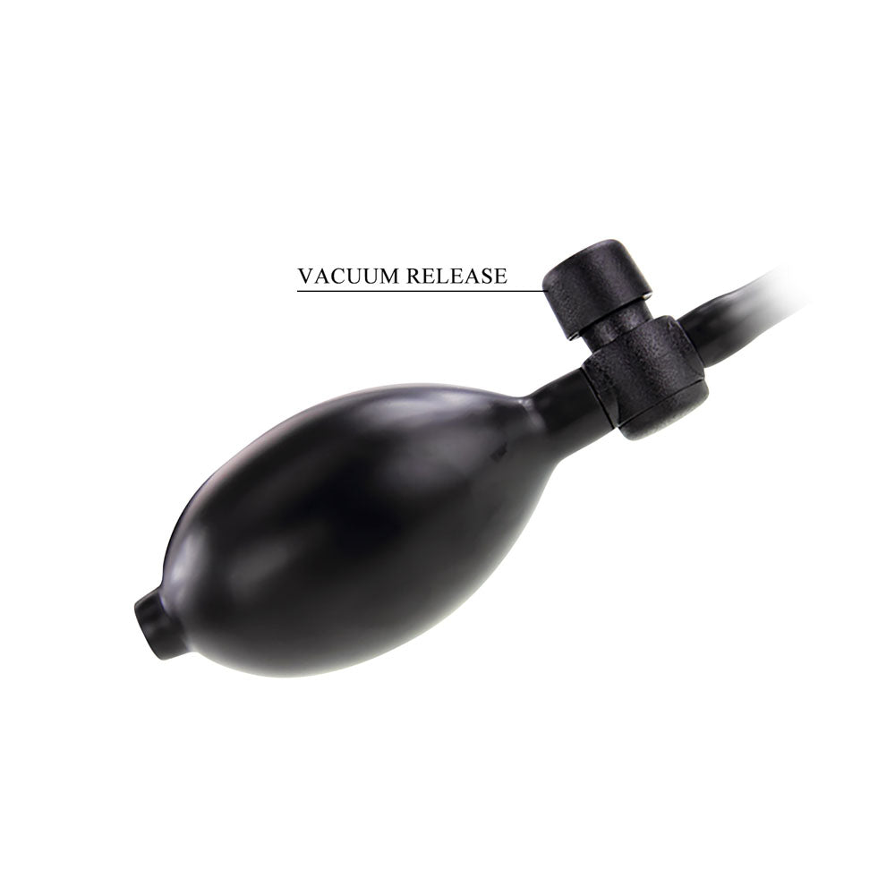Party Up Kevin Inflatable Butt Plug Black 9.1 Cm Inflatable Butt Plug