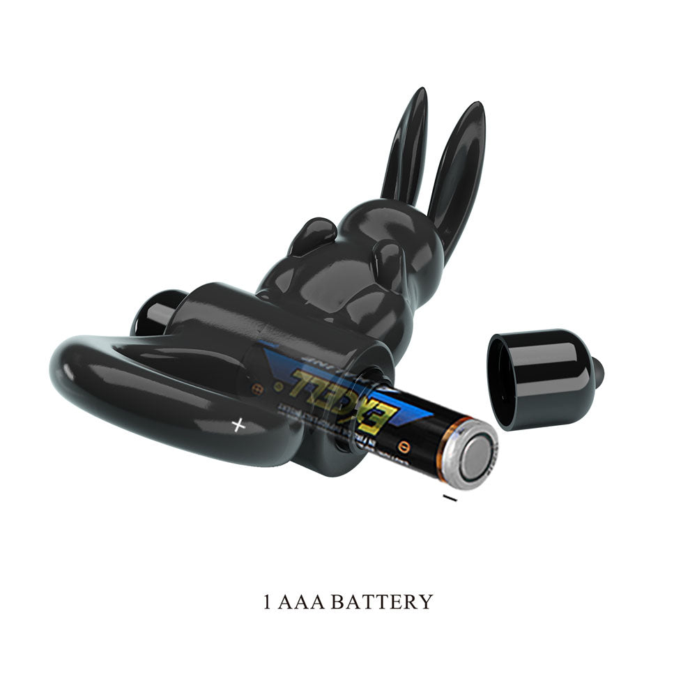 Party Up Leo Vibrating Cock Ring Black Vibrating Cock Ring