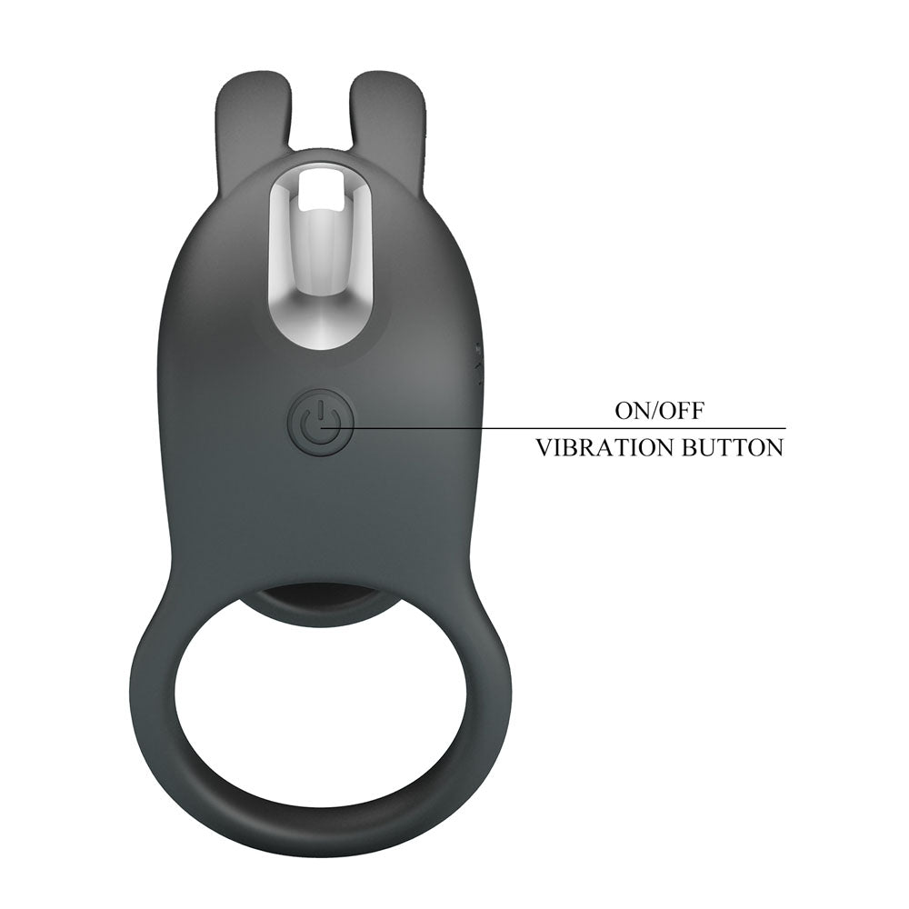 Party Up Mark Vibrating Penis Sleeve Black Usb Rechargeable Vibrating Cock Sleeve