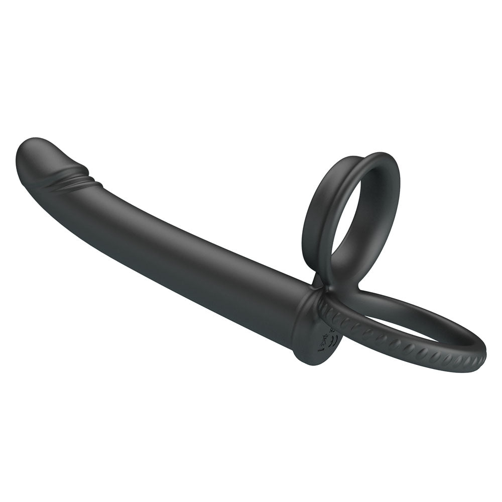 Party Up Martin Double Penetrator Black Cock & Ball Rings With Double Penetrator