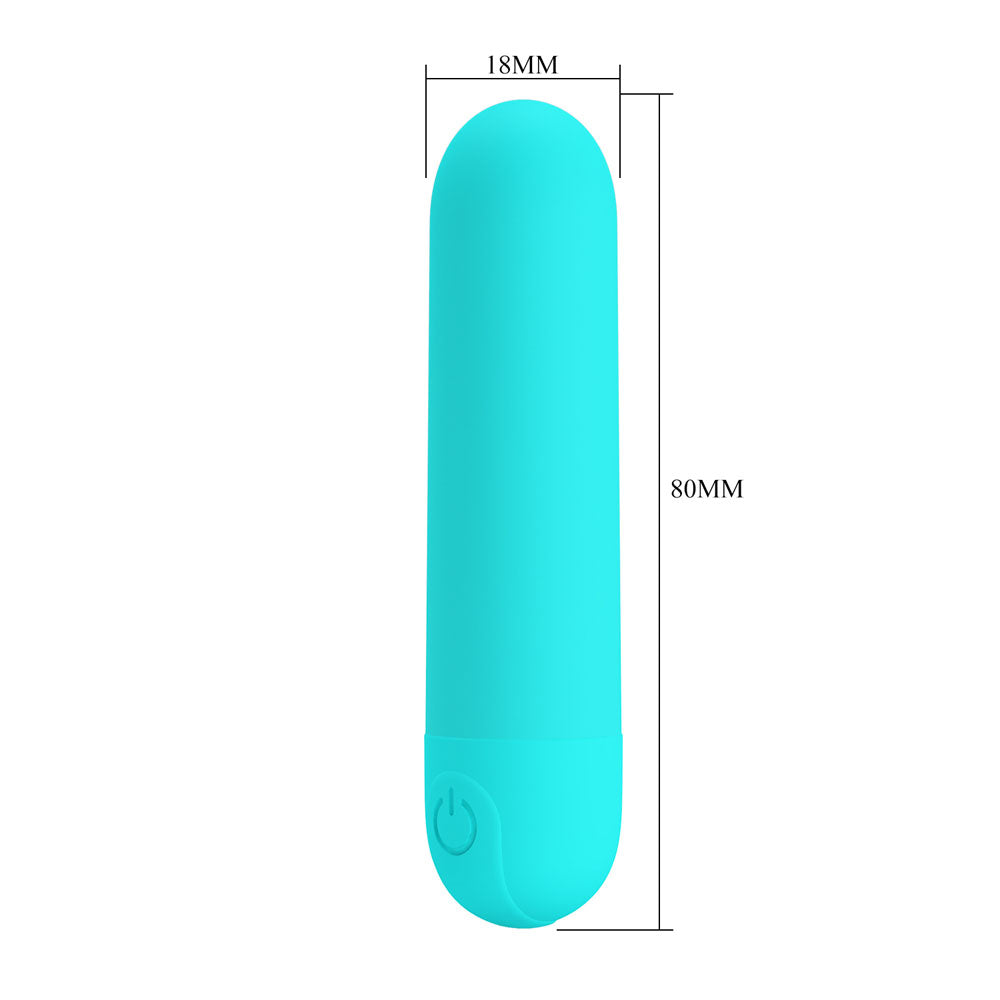 Party Up Harry Mini Bullet Teal Teal 8 Cm Usb Rechargeable Bullet