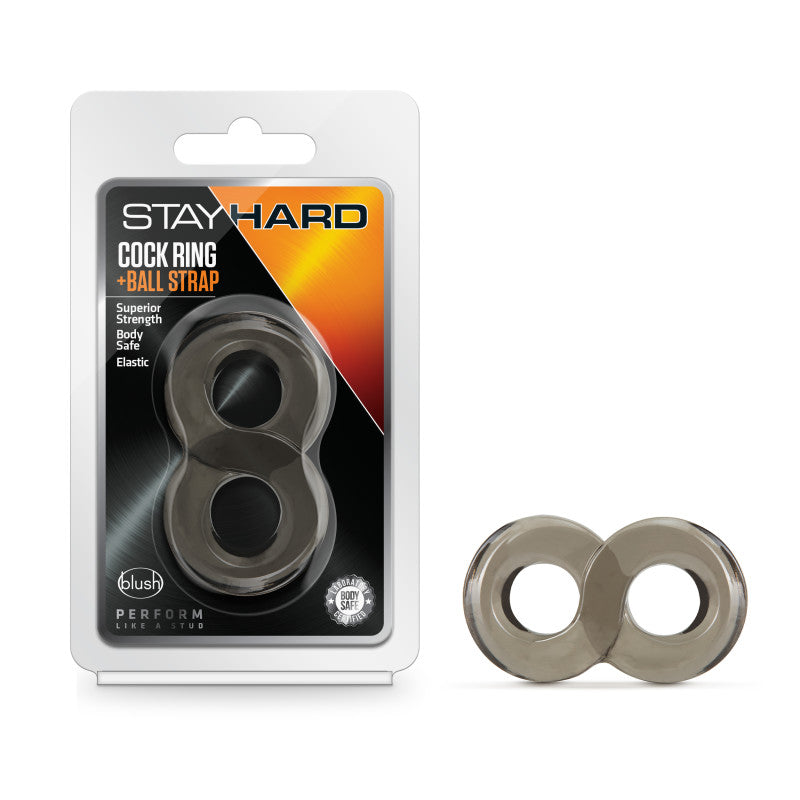 Stay Hard Cock Ring And Ball Strap Black Cock & Ball Ring
