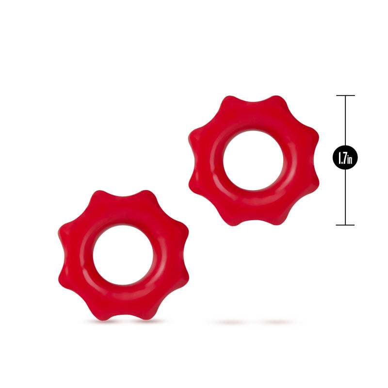 Stay Hard Nutz Red Cock Rings Set Of 2