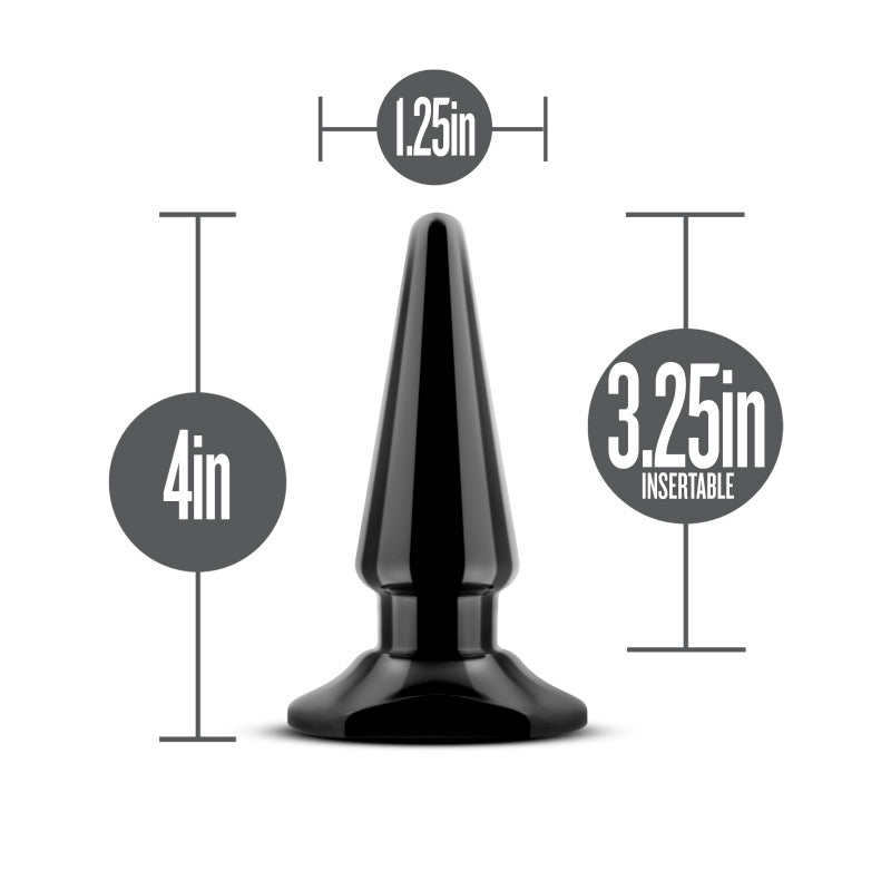 Anal Adventures Basic Vibrating Anal Pleaser Black 10.1 Cm Vibrating Butt Plug