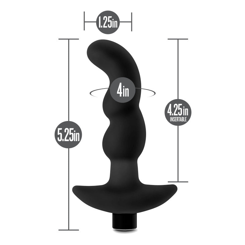 Anal Adventures Platinum Vibrating Prostate Massager 03 Black Usb Rechargeable 15.2 Cm Prostate Massager