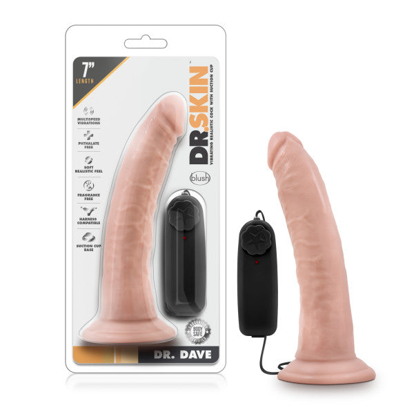 Dr. Skin Dr. Dave Flesh 17.8 Cm (7'') Vibrating Dong