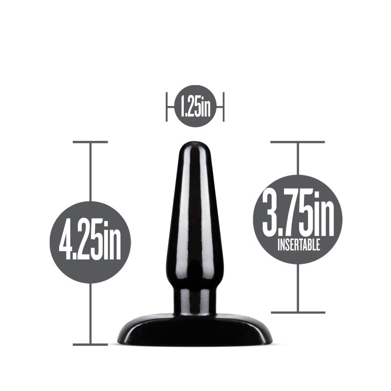Anal Adventures Basic Anal Plug Small Black 10.8 Cm Butt Plug