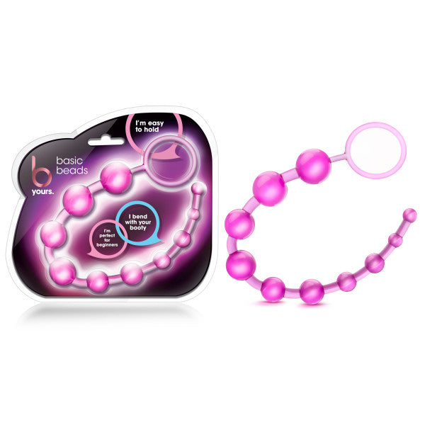 B Yours Basic Beads Pink 32 Cm (12.75'') Anal Beads