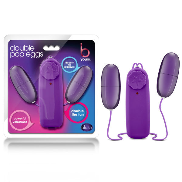 B Yours Double Pop Eggs Plum Purple Dual Vibrating Eggs