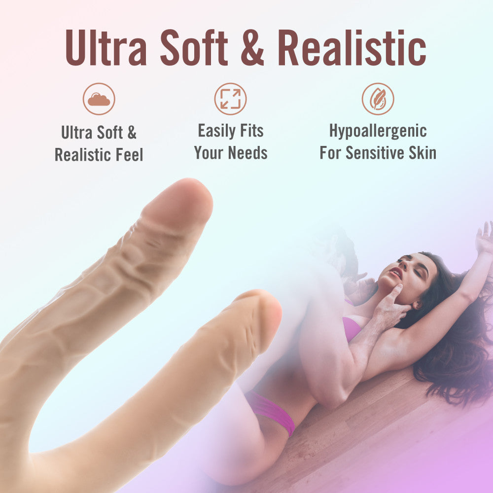 Dr. Skin Plus 16.5'' Posable Double Dong Flesh 42 Cm Double Dong