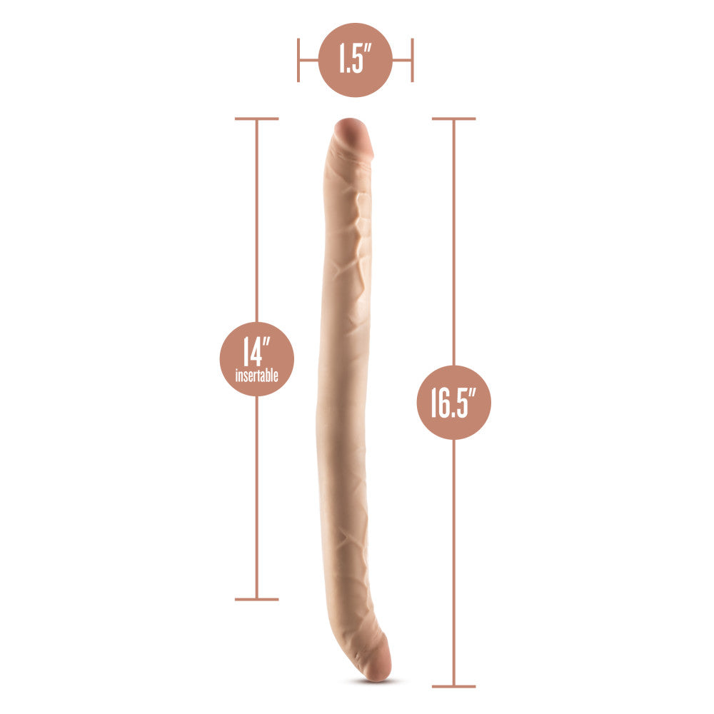Dr. Skin Plus 16.5'' Posable Double Dong Flesh 42 Cm Double Dong